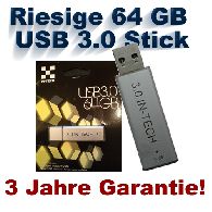 USB 64GB ADATA In-Tech 64 GB USB 3.0 Stick, silber, *NEU*