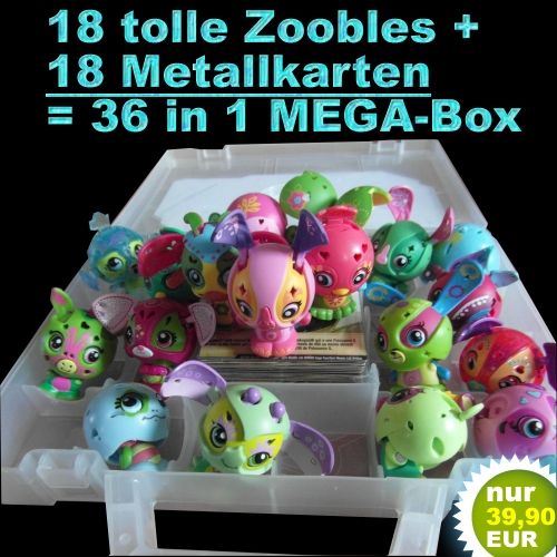 Bakugan Zoobles Mega Set 18 Figuren u. 18 Metallkarten
