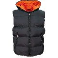 Bodywarmer aus Microfaser mit Kapuze