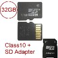 Micro SD 32GB Class 10 + SD Adapter SDHC *NEU* Lagerw.