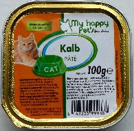 My happy pet's Alleinfutter für Katzen Kalb 100g Schale