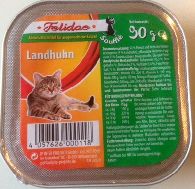 Felidae  Landhuhn Alleinfutter für Katzen Soufle Schale 90g