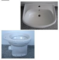 Sonderposten SPHINX Bad-Set Waschbecken 60cm + WC in Weiss