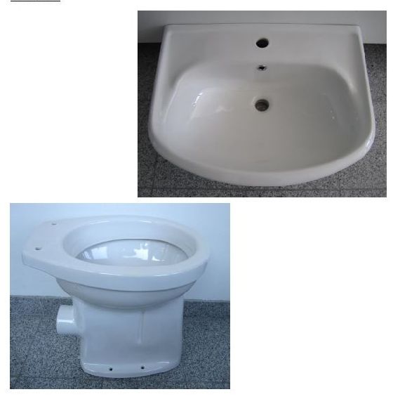 Sonderposten SPHINX Bad-Set Waschbecken 60cm + WC in Weiss
