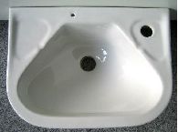 Special compact hand-washbasin 40x30 cm in white